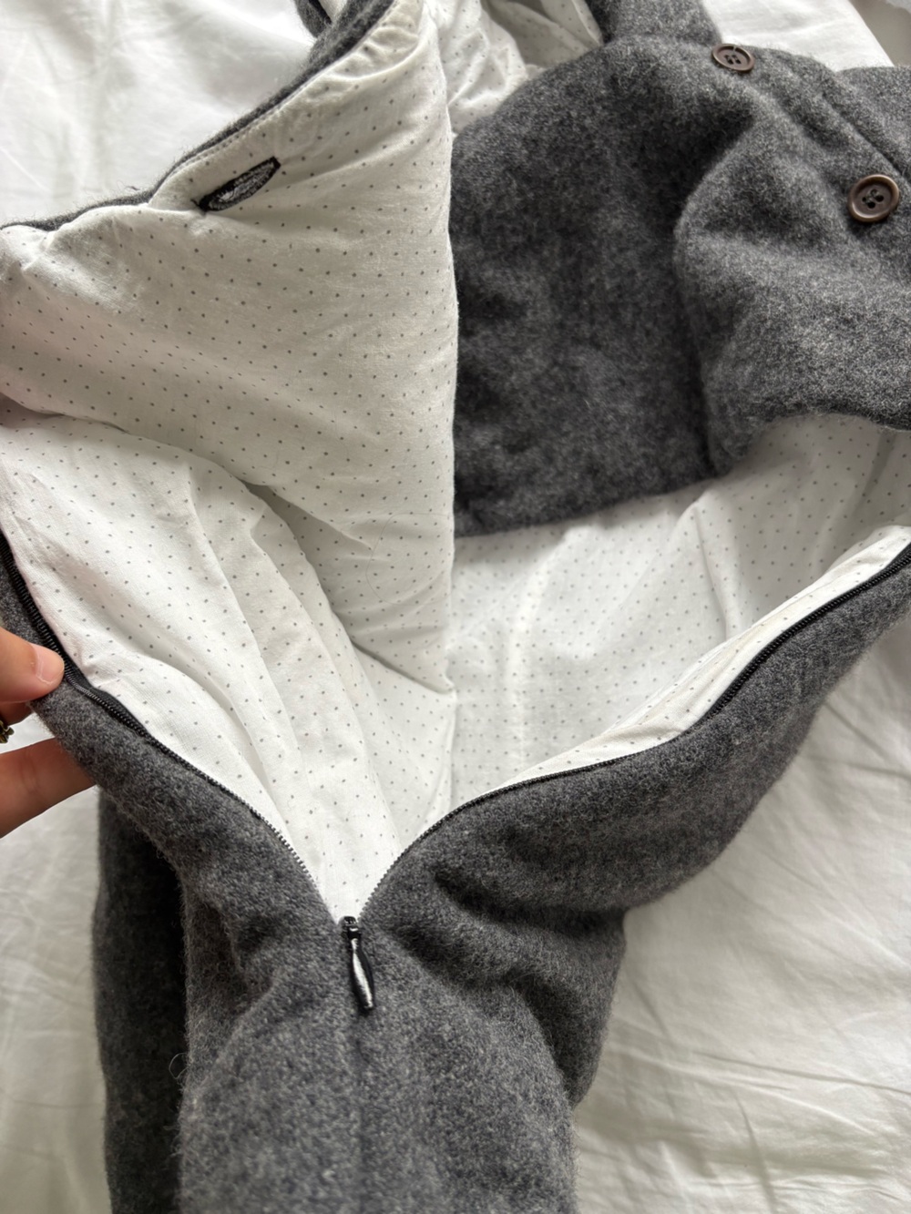 Bonpoint Wool Hooded Baby One-Piece - Picture 7 of 7